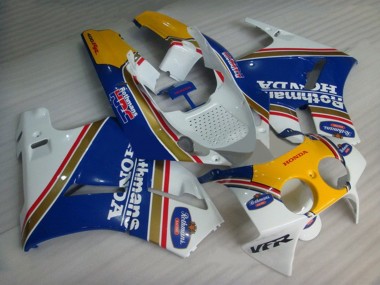 Purchase 1988-1992 Honda VFR400R NC30 Motorcycle Fairings - White Blue Yellow Rothmans Canada
