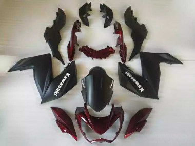 Purchase 2015-2016 Kawasaki Z250/Z300 Motorcycle Fairings - Matte Black Maroon Red Canada