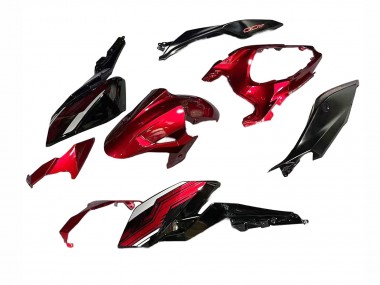 Purchase 2018-2024 Kawasaki Z400 Motorcycle Fairings - Candy Red Glossy Black Canada