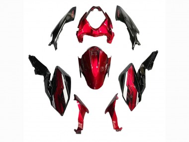 Purchase 2018-2024 Kawasaki Z400 Motorcycle Fairings - Candy Red Glossy Black Canada