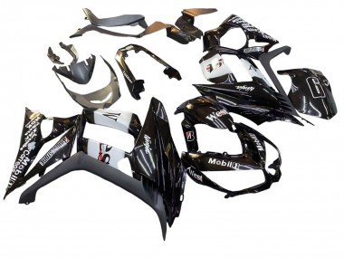 Purchase 2010-2016 Kawasaki Z1000SX Motorcycle Fairings - Glossy Black Gold White Mobil West Canada