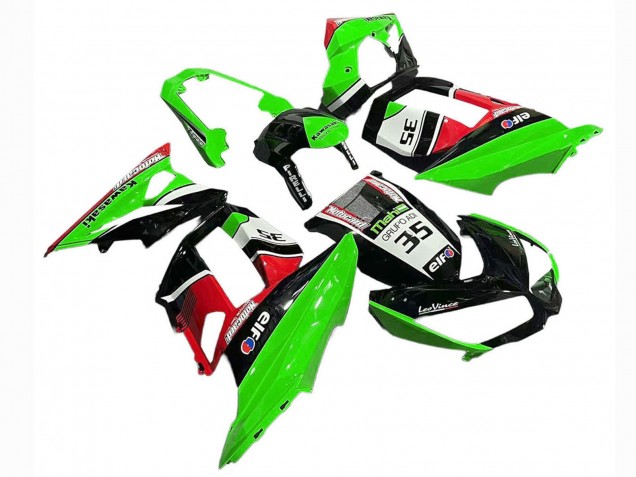 2010-2016 Kawasaki Z1000SX Motorcycle Fairings - Green Red Glossy Black Elf 35 Canada