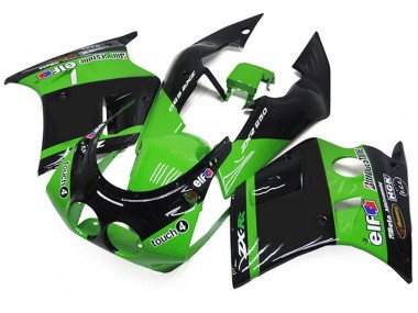 Purchase 1989-1990 Kawasaki ZXR250 Motorcycle Fairings - Green Glossy Black Elf Touch4 Bridgestone Canada