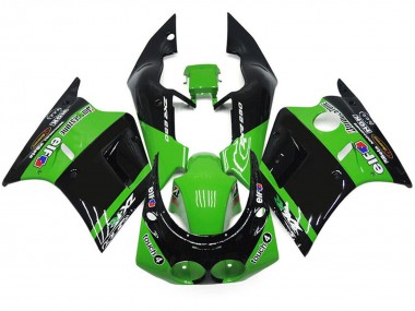 Purchase 1989-1990 Kawasaki ZXR250 Motorcycle Fairings - Green Glossy Black Elf Touch4 Bridgestone Canada