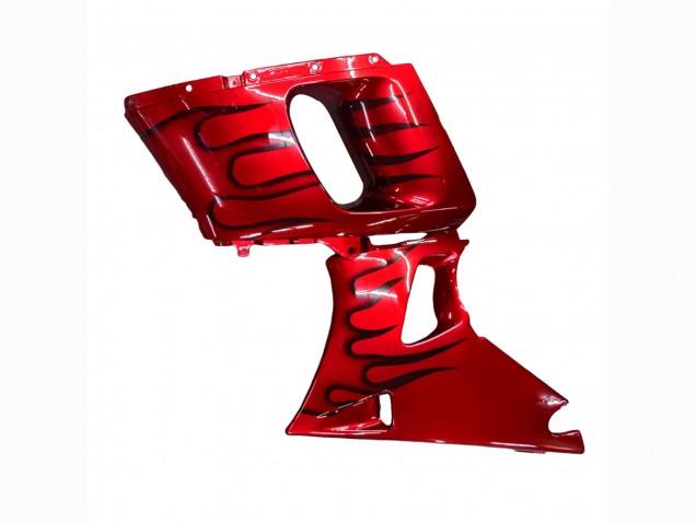 1993-2007 Kawasaki ZZR400 Motorcycle Fairings - Red Black Flame Canada