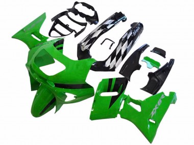 Purchase 1993-2007 Kawasaki ZZR400 Motorcycle Fairings - Green Glossy Black Canada