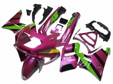 Purchase 1998-2003 Kawasaki ZZR600 Motorcycle Fairings - Deep Pink Green EVA Racing Canada