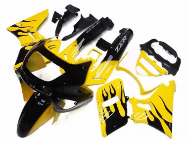 Purchase 1993-2007 Kawasaki ZZR400 Motorcycle Fairings - Yellow Black Flame Canada