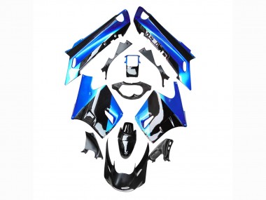 Purchase 1990-1992 Kawasaki ZZR1100 Motorcycle Fairing - Blue Glossy Black Canada