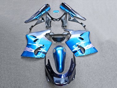 Purchase 1993-2003 Kawasaki ZZR1100 Motorcycle Fairings - Glossy Blue Grey Canada