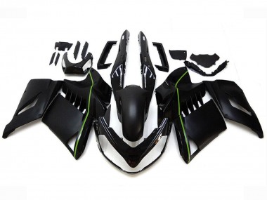 Purchase 2007-2009 Kawasaki GTR1400/ZG1400 Motorcycle Fairings - Matte Black Green Lines Canada