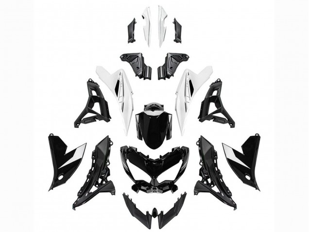 2021-2024 Kawasaki Versys 650 Motorcycle Fairings - Glossy Black White Canada
