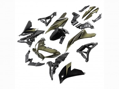 Purchase 2022-2025 Kawasaki Versys 650 Motorcycle Fairings - Dark Green Black Canada