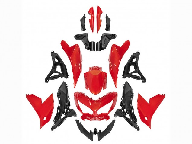 2021-2024 Kawasaki Versys 650 Motorcycle Fairings - Red Black Canada