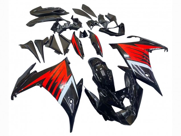 2009-2015 Yamaha FZ6R Motorcycle Fairing - Black Red White Canada