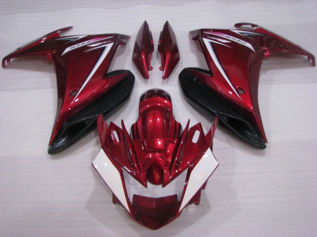 2009-2015 Yamaha FZ6R Motorcycle Fairings - Red White Black Canada