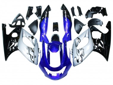 Purchase 1996-2007 Yamaha YZF600R Thundercat Motorcycle Fairings - Blue Silver Black Canada