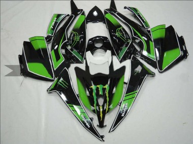 Purchase 2012-2014 Yamaha TMAX530 Motorcycle Fairings - Glossy Black Green Monster Canada
