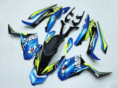 Purchase 2017-2021 Yamaha XMAX300 Motorcycle Fairings - Blue Yellow Black Shark 46 Canada