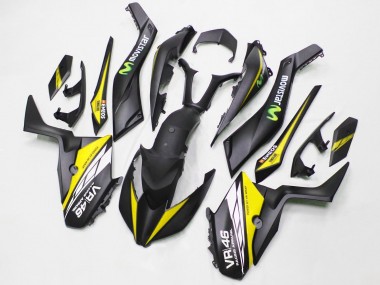 Purchase 2017-2021 Yamaha XMAX300 Motorcycle Fairings - Matte Black Yellow MoviStar ENEOS 46 Canada