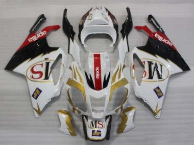 Purchase 2003-2006 Aprilia RSV1000 Motorcycle Fairings - White Gold Red Black Canada