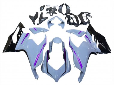 Purchase 2020-2024 Ducati Panigale V2 Motorcycle Fairings - Glossy Grey Purple Glossy Black Canada