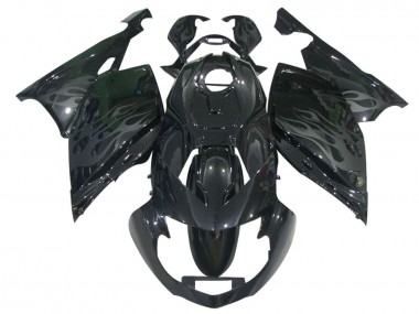 Purchase 2005-2010 BMW K1200S Motorcycle Fairings - Glossy Black Grey Flame Canada