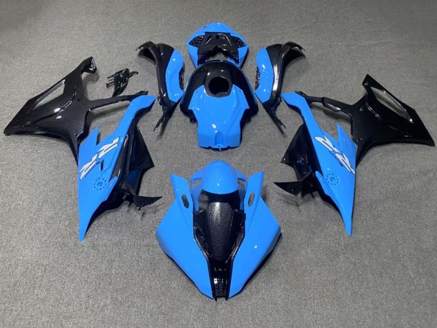 2019-2022 BMW S1000RR Motorcycle Fairings - Blue Black Carbon Fiber Canada