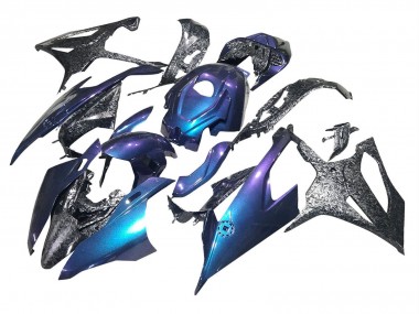 Purchase 2019-2022 BMW S1000RR Motorcycle Fairings - Gradient Blue Purple Forged Carbon Fiber Canada