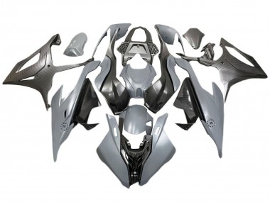 Purchase 2019-2022 BMW S1000RR Motorcycle Fairings - Grey Black Carbon Fiber Canada