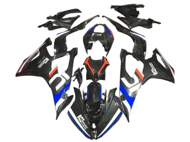 2019-2022 BMW S1000RR Motorcycle Fairings - Black White Blue Carbon Fiber Canada