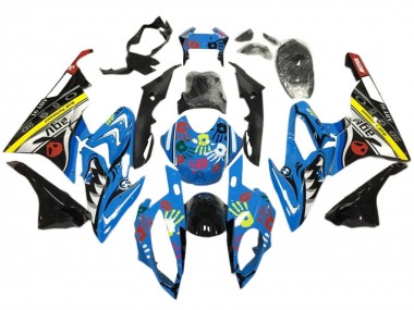 Purchase 2017-2018 BMW S1000RR Motorcycle Fairings - Blue Yellow Black Shark Canada