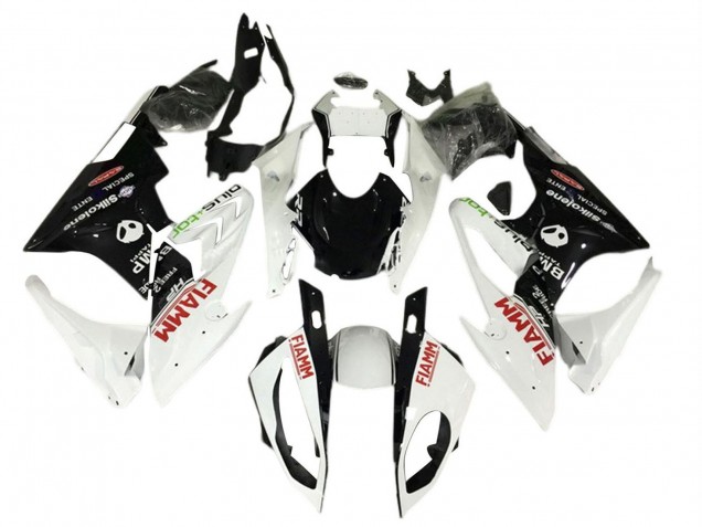 2017-2018 BMW S1000RR Motorcycle Fairings - White Black Fiamm Canada