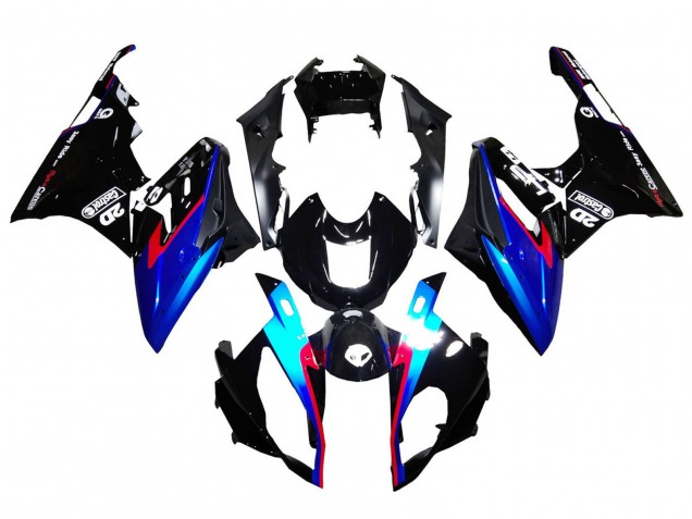 2015-2016 BMW S1000RR Motorcycle Fairings - Red Blue Black Glossy Black Canada
