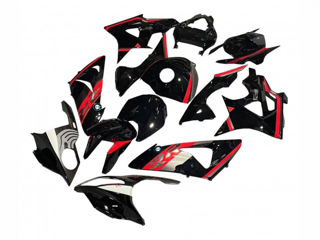2009-2014 BMW S1000RR Motorcycle Fairing - Red Glossy Black Canada