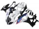 2009-2014 BMW S1000RR Motorcycle Fairings - White Red Blue Glossy Black HP Becker Carbon Canada