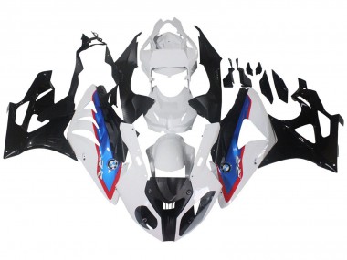 Purchase 2009-2014 BMW S1000RR Motorcycle Fairings - White Red Blue Glossy Black HP Becker Carbon Canada
