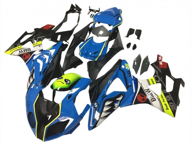 2009-2014 BMW S1000RR Motorcycle Fairings - Blue Yellow Red Black Shark VR 46 Canada
