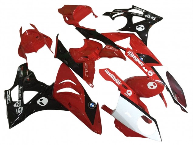 2009-2014 BMW S1000RR Motorcycle Fairings - Red White Glossy Black Canada