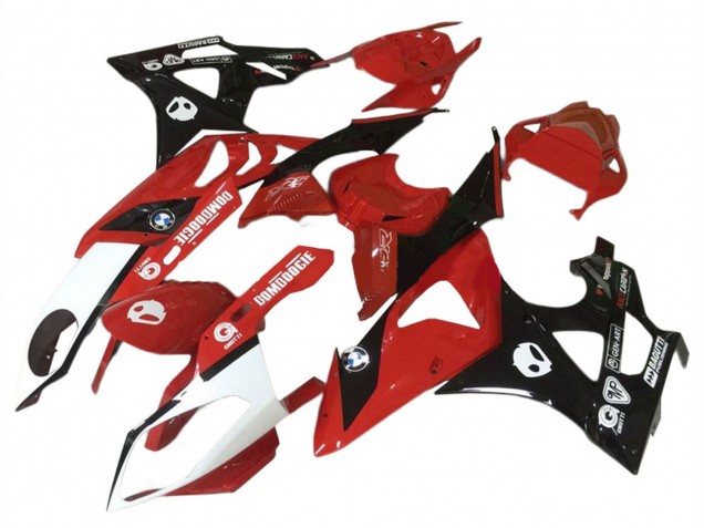 2009-2014 BMW S1000RR Motorcycle Fairings - Red White Glossy Black Canada