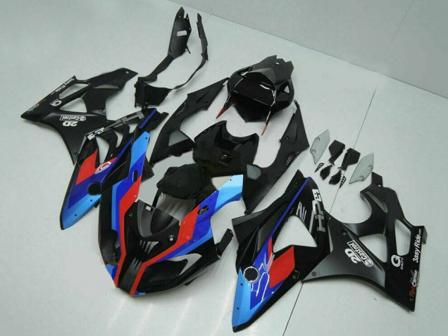 2009-2014 BMW S1000RR Motorcycle Fairings - Blue Red Matte Black Castrol Canada