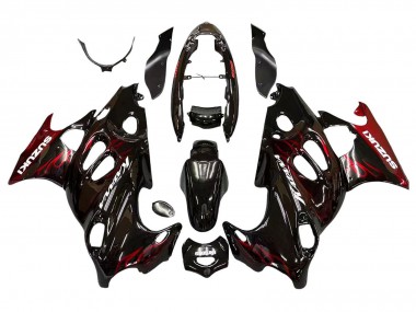 Purchase 2004-2006 Suzuki GSX600F/GSX750F Motorcycle Fairings - Glossy Black Red Flame Canada