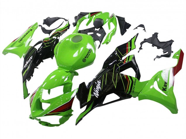 2023-2026 Kawasaki ZX6R Motorcycle Fairings - Green Black Canada