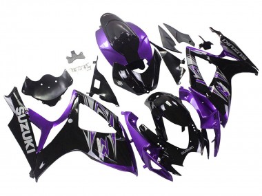 Purchase 2006-2007 Suzuki GSXR 600 / GSXR 750 Motorcycle Fairing Kits - Purple Glossy Black Canada