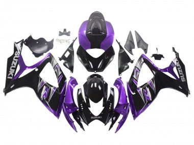Purchase 2006-2007 Suzuki GSXR 600 / GSXR 750 Motorcycle Fairing Kits - Purple Glossy Black Canada