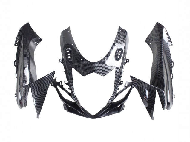 2011-2024 Suzuki GSXR 600 / GSXR 750 Motorcycle Fairings - Black Carbon Fiber Red Canada