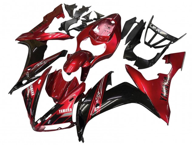 2004-2006 Yamaha YZF 1000 R1 Motorcycle Fairings - Red Glossy Black Canada