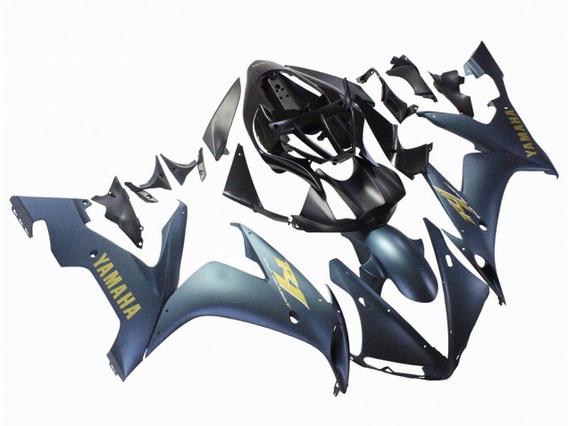 2004-2006 Yamaha YZF 1000 R1 Motorcycle Fairings - Dark Blue Gold Decals Canada