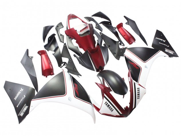 2009-2011 Yamaha YZF 1000 R1 Motorcycle Fairings - Red White Matte Black Canada