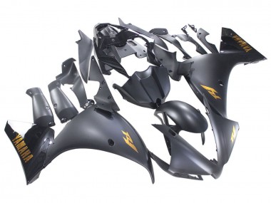 Purchase 2012-2014 Yamaha YZF 1000 R1 Motorcycle Fairings - Matte Black Gold Decals Canada